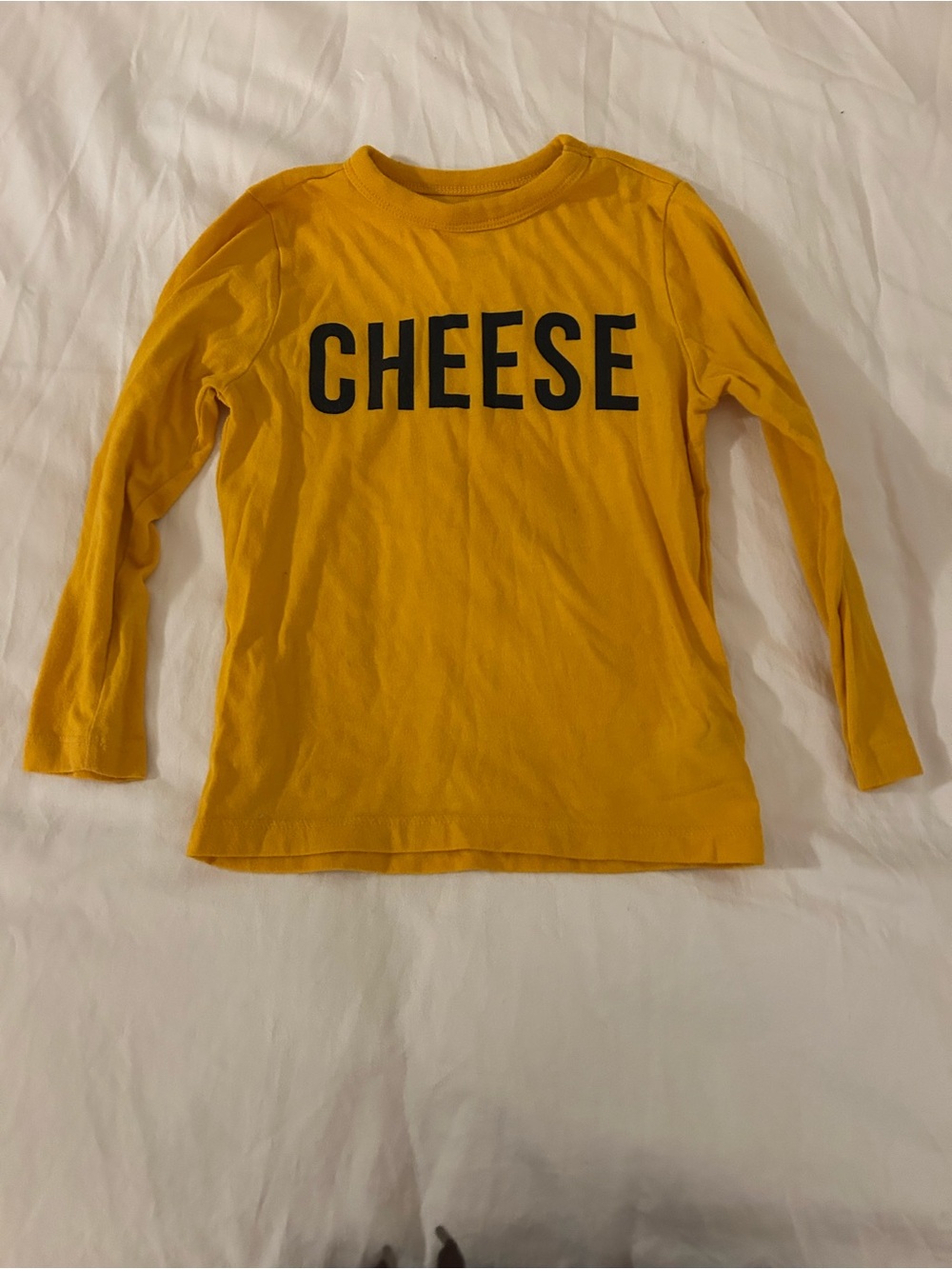 Crewcuts Yellow Long-Sleeve 'CHEESE' Graphic Tee